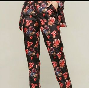 Satin flower pants